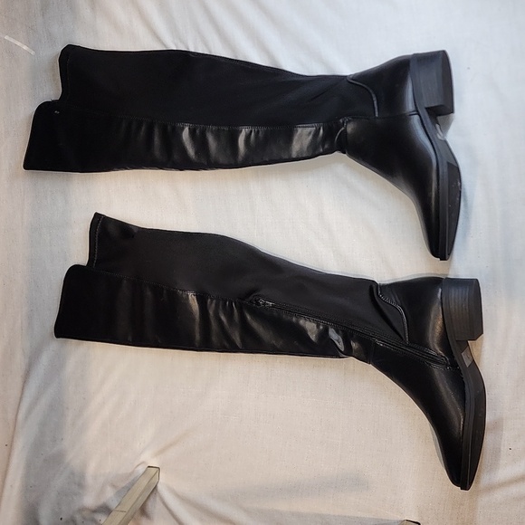 Fresh connection over the knee vegan leather black size 7.5 - Picture 4 of 7